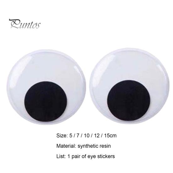 1 Pair 5cm/7cm/10cm/12cm/15cm Refrigerator Magnets Self Adhesive DIY Synthetic Resin Black White Googly Eyes  Fridge Stickers Scrapbook Accessory