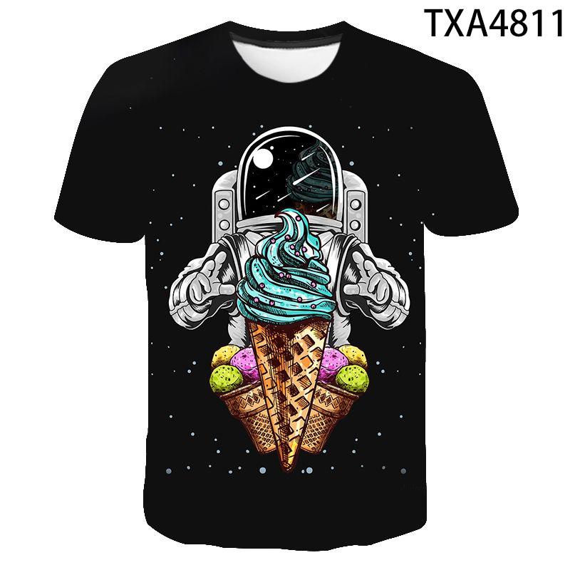 2020 Casual 3D T Shirt Men Women Children Space Astronaut Planet Explore Digital Print Cosmonaut T-shirt Cool Boy Girl Tops Tees