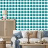 Harlequin Diamonds Wallpaper Turquoise, White and Celadon 50x1000