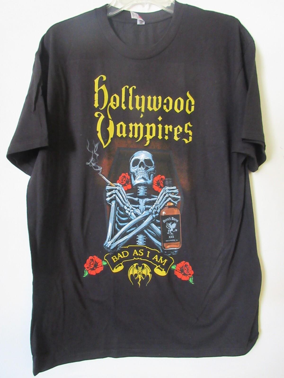 HOLLYWOOD VAMPIRES OFFICIAL MERCH BAD AS I AM BAND CONCERT MUSIC T- LARGE Unisex T-Shirt S