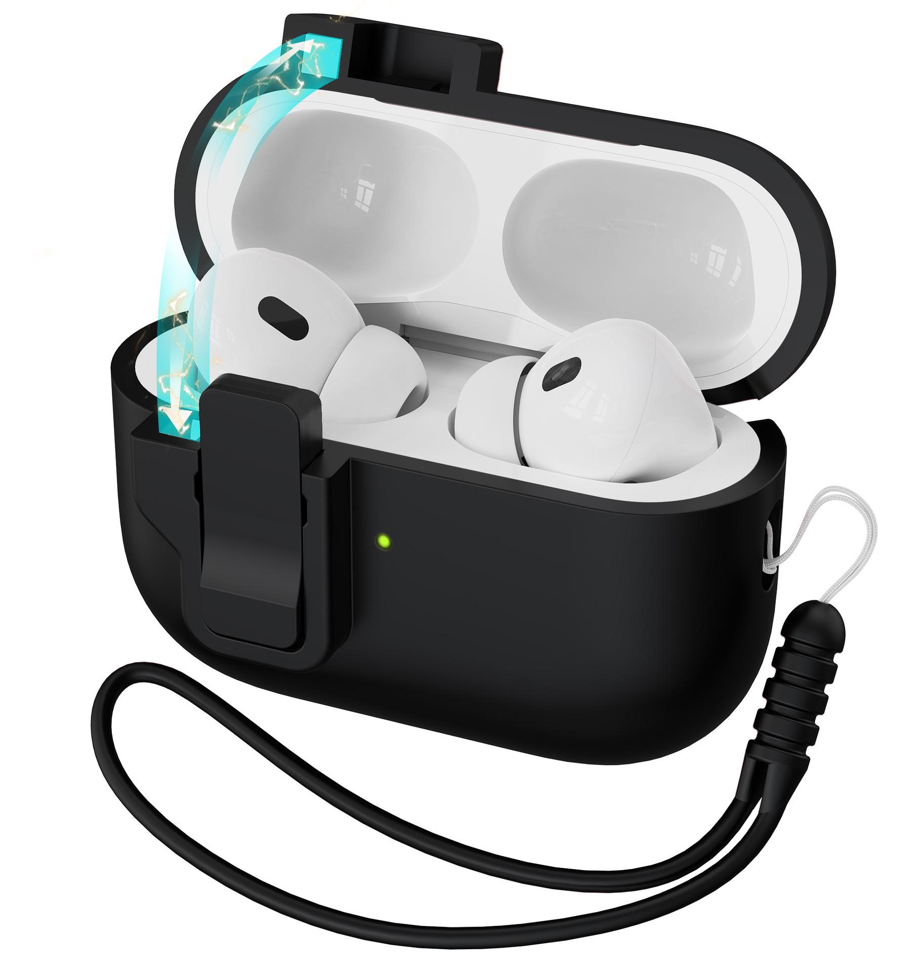 Защитный чехол из жидкого силикона для AirPods Pro 2-го поколения с выдвижной крышкой 2nd Generation