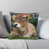 Cow Laying Down Square Pillowcase Polyester Linen Velvet Pattern Zip Decorative Throw Pillow Case Bed Cushion Cover