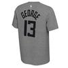 Nike X NBA Collaboration Logo Letter Crew Neck Short Sleeve T-Shirt Unisex Tops Gray 00038209XLP5