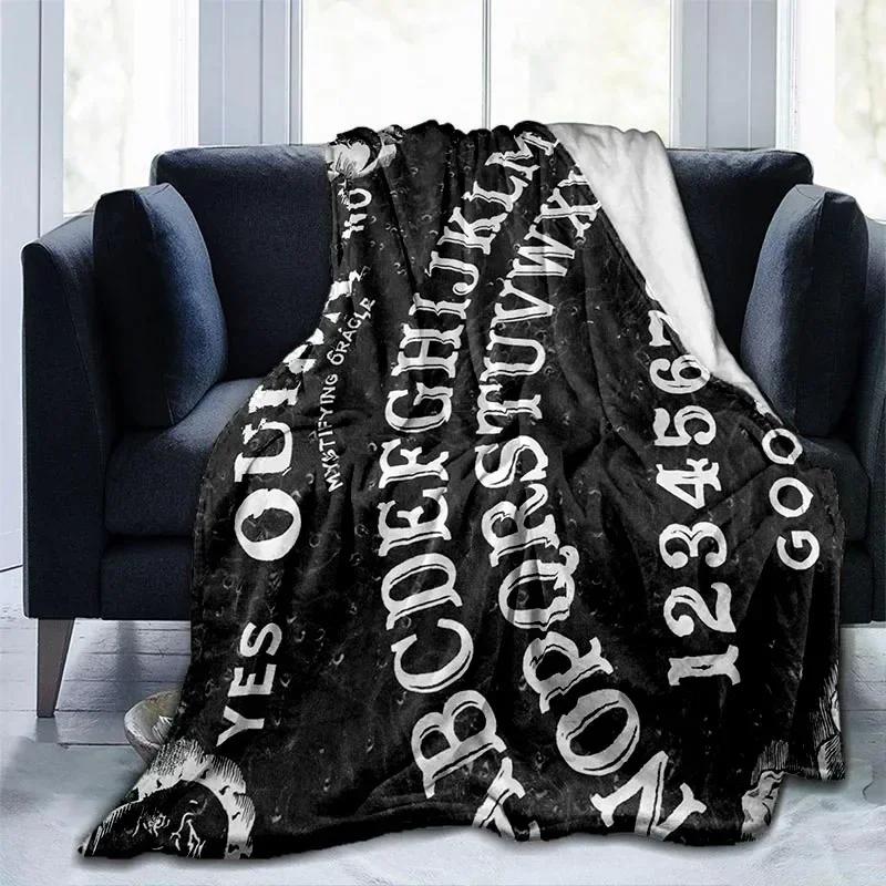 Cat Skulls Board Throw Blanket Witchy Premium Blanket Gothic Home Decor Goth Blanket Halloween Decor Witchcraft Blanket
