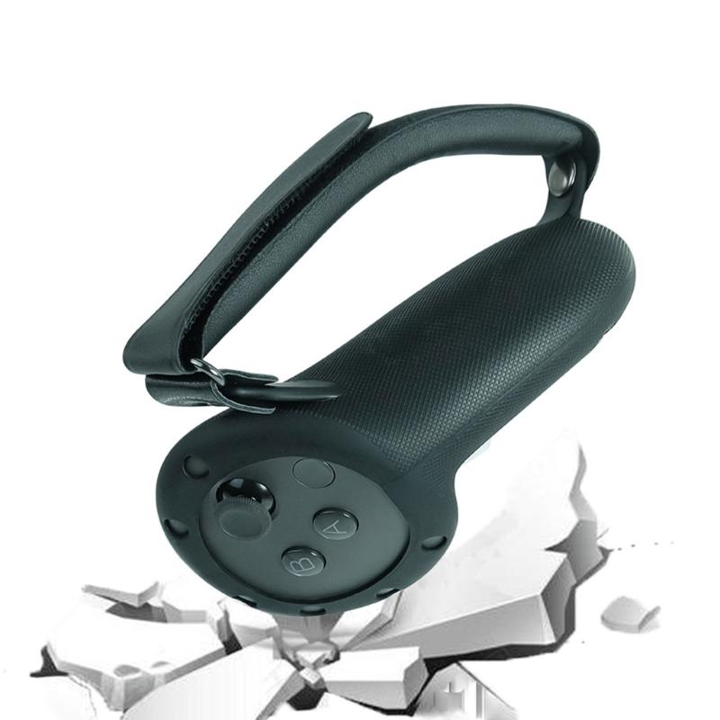 Full Coverage Controller Grip Cover Silicone Protective Sleeve with Adjustable Hand Strap for MetaQuest 3