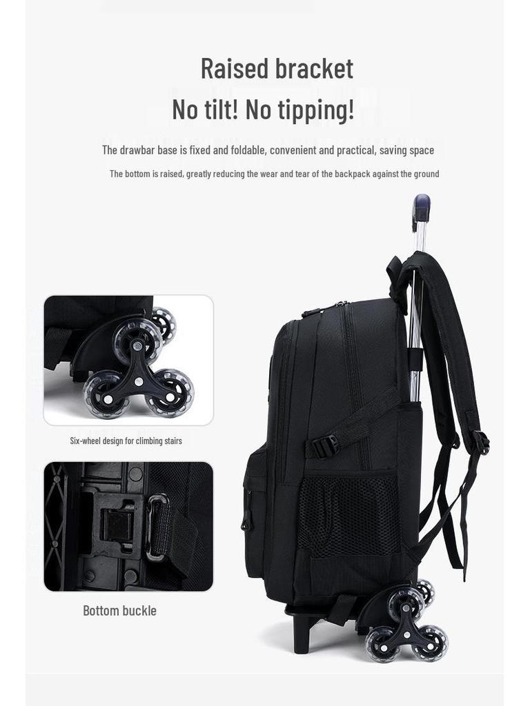 Wasserabweisender Trolley-Rucksack für die Klassen 3-6: Geräumig, mit Rollen, für Grundschüler