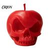 Creative Candle Holders for Halloween 3D Printed Apple Skull Desktop Ornament, Gothic Decor Figurine, Creepy Decorations Dark Art Craft Statue