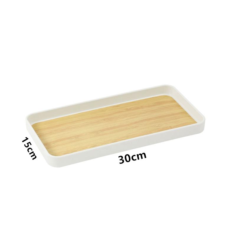 

Поднос для хранения в японском стиле из полипропилена с имитацией бамбука, прямоугольный, утолщенный, для чайника, многофункциональный, для хранения кухонных принадлежностей