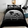 Tropical Coconut Palm Tree Duvet Cover King Queen Size Hawaii Sunset Bedding Set 3pcs Polyester Quilt Cover