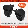 Trunk Organizer Launch Refresh 2025 Rear Trunk Storage B Side Box Organiser For Tesla Model Y Juniper TPE Accessories