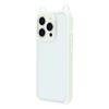 For iPhone 14 Pro Case Cat Ear Design TPU+Acrylic Clear Phone Back Cover
