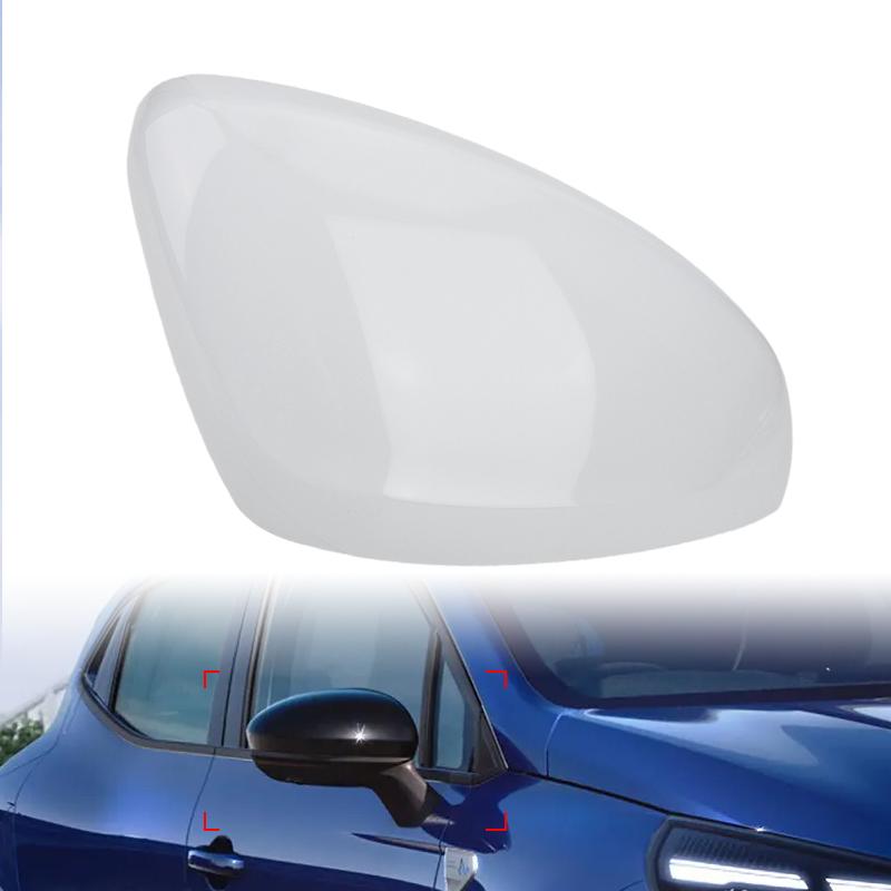 Rearview Mirror Cover Cap For Renault Clio  MK5      2024 2025 Black /White Door Wing Rear View Mirror Cover