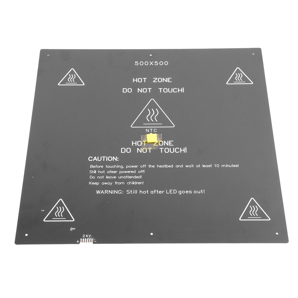 3D Printer Heated Bed 24V 350W High Power Aluminium Alloy 500x500mm 3D Printer Hotbed Platform