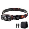 KDULIT Portable LED Headlamp USB Rechargeable Light with Built In Battery Waterproof Fishing Head Torch Outdoor Camping Lantern