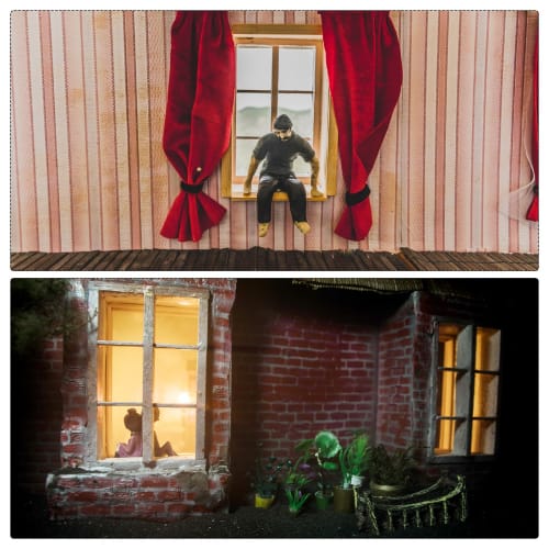 uxcell Dollhouse Flooring, 12" X 8", Silk Pattern Brown, Dollhouse Wallpaper and Flooring, Dollhouse Sand Table Model Accessories, Set of 5