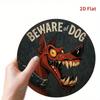 Beware of Aggressive Dog Metal Wall Poster, Garage Sign