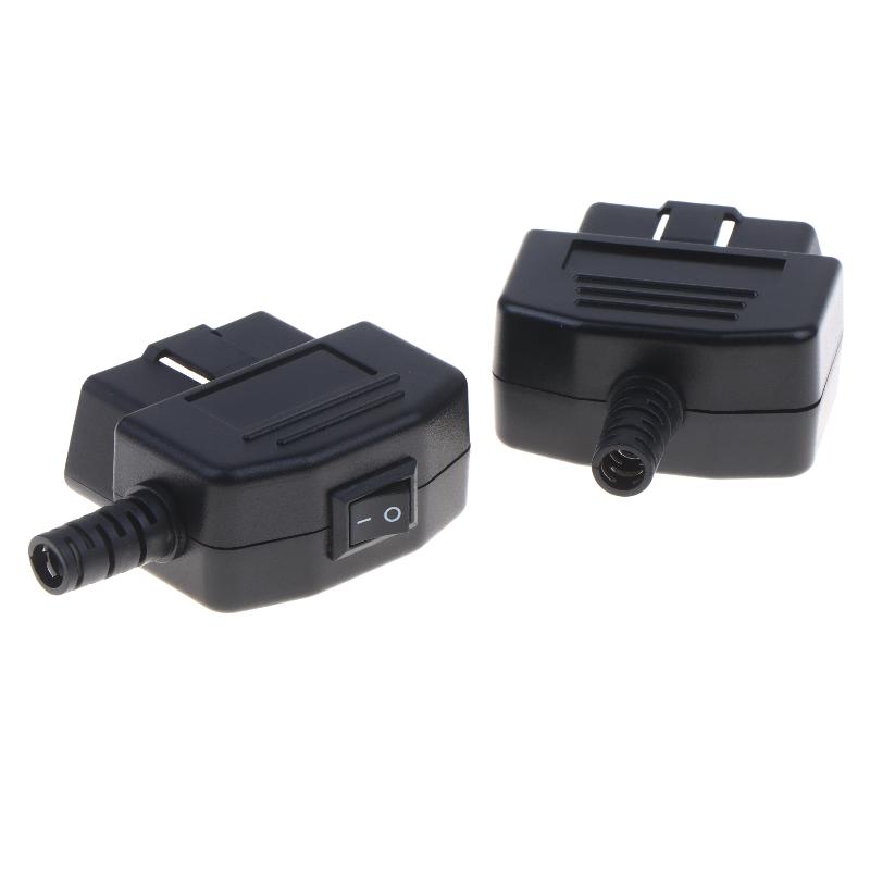 Cavo Adattatore Connettore Maschio a 16 Pin OBD2 con Interruttore On/Off Guscio Resistente per Attrezzature Elettroniche Auto Riparazione Fai da Te