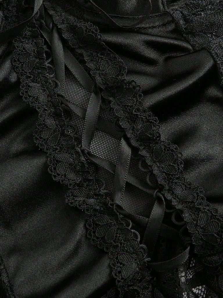 Gothic Satin Lace Bustier Camisole Top