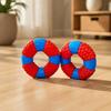 Dog Oral Care Toys Lifebuoy Ring Toy, Latex Squeaky Chew Teeth Pet Fetch Cleaning Toy for Aggressive Chewers, Interactive Training Small Medium Large