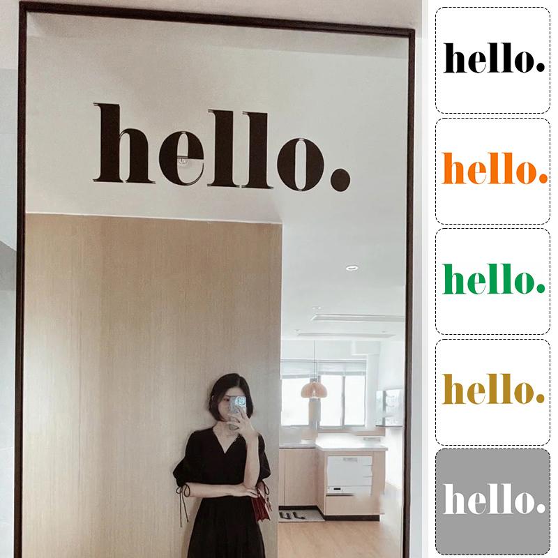 Children's Room Wall Doors Windows Wall Decoration Hello Letters Wallpaper Decoration Stickers Waterproof Living Room Home Decor