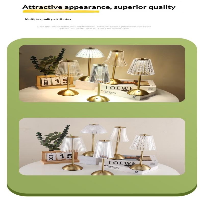 Rechargeable Desk Lamp With LED Aesthetic Design And 3 Color Light Modes For Bedrooms