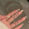 Long Bow-shaped Tassel Earrings for Women Ins Niche Design Light Luxury Earrings