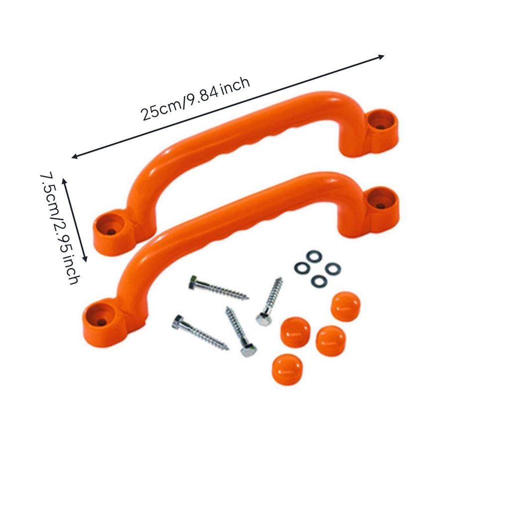 2 Pieces Climbing Frame Handles Polished Edges Swing Set Hand Grip Easy To
