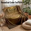 Wigan Warriors Custom Flannel Throw Blanket Print Your Name Text Soft Warm Blanket Holiday Present