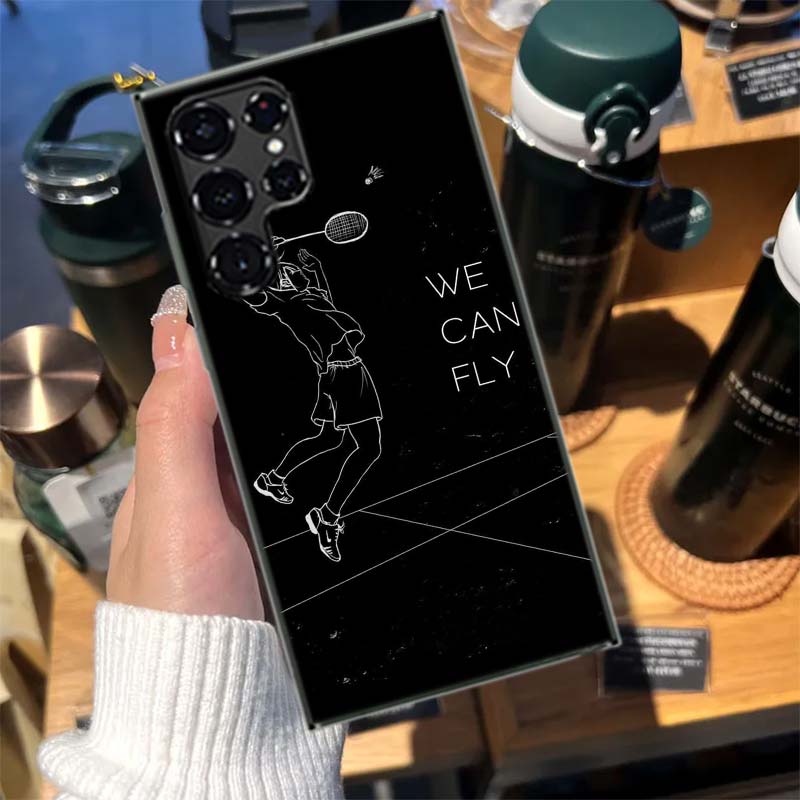 Badminton Sport Cases Phone Case for Samsung Galaxy S26 Ultra S25 Edge S24 S23 FE S21 Plus S20 S22 S10 Cover TPU Capa Shell Shoc