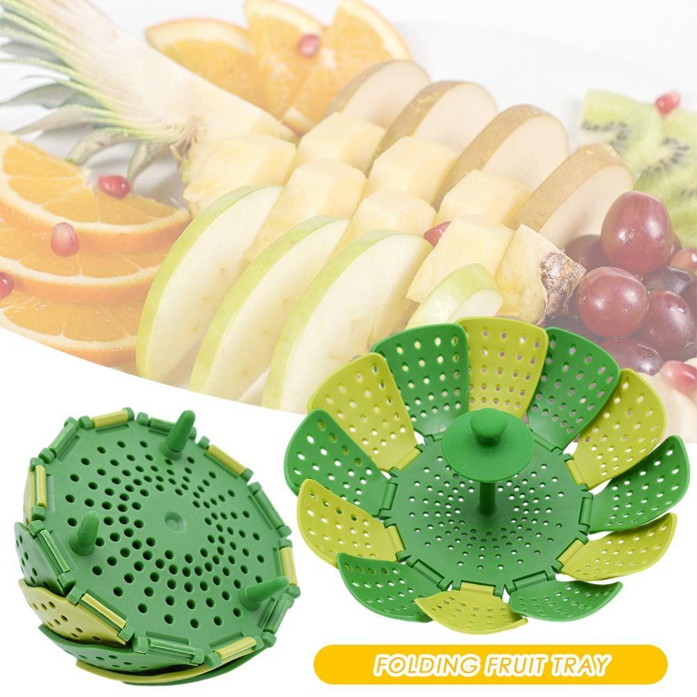 

Smooth Edges Telescopic Fruit Basket Folding Fruit Tray Lotus Steamed Cage Kitchen Gadgets