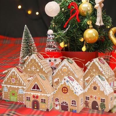 Yousheng Christmas House Gift Box Set 3D Pop Up Cottage Gift Box Festive Holiday Packaging for Cookies Sweets Toys
