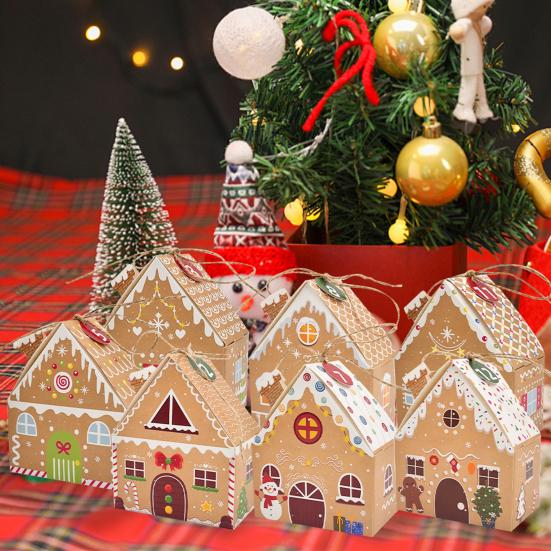 Christmas House Gift Box Set 3D Pop Up Cottage Gift Box Festive Holiday Packaging for Cookies Sweets Toys