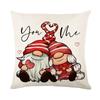 2024 Valentine's Day Gift Sweet Cushion Cover 45x45cm Linen Pillowslips Bedroom Pillowcase LOVE Heart Pattern Throw Pillow Cover