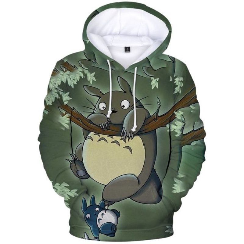 Hot Hoodies Sales Fashion Mens 3d Anime Totoro Printing Pullover Autumn Leisure Men Trendy Streetwear High Quality Sweatshirts