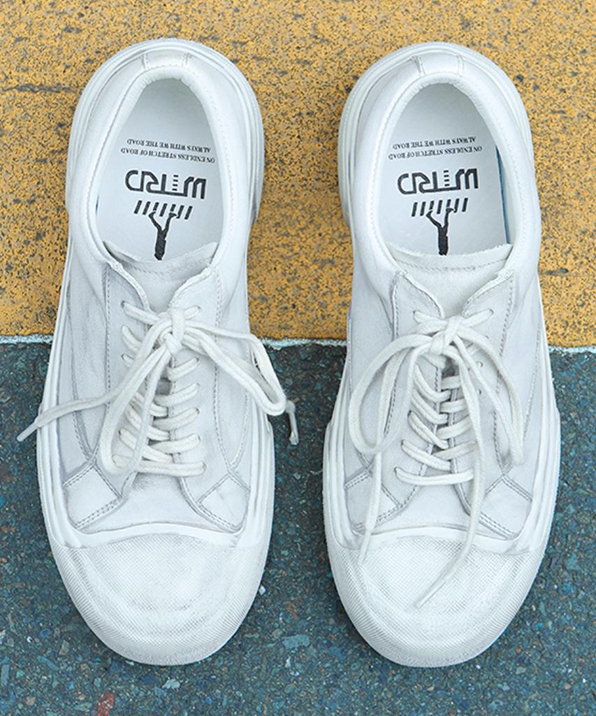 Wetheroad Wtrd3141 Bread Dirty Scratch Preppy Sneakers White