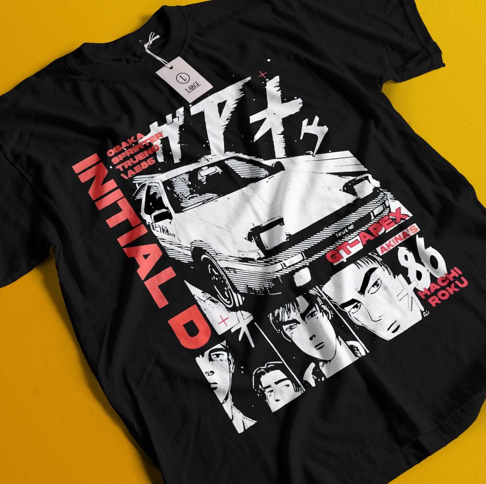 

Initial D T-Shirt Takumi Fujiwara Shirt Anime Tshirt Bunta Tee Natsuki Keisuke 2XL