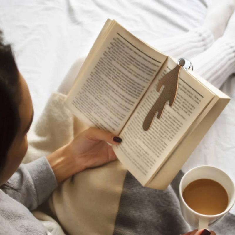 1Pc Canto Engraçado Bonito Derramado Café Marcador Marcador Leitura
