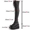 Autumn Winter Platform Long Boots for Women Over-the-knee Boots Cosplay Gothic High Wedges Women Platform Boots Botas Para Mujer