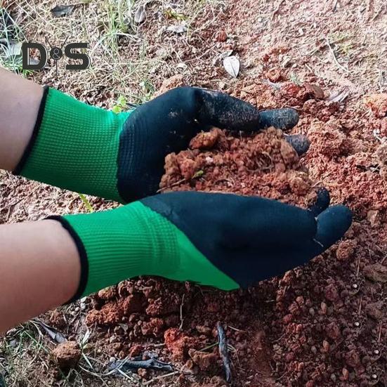 1 st Trädgårdshandske Andningsbar Vattentät Punkteringsresistent Slitstark Bekväm Latextäckt Arbets handske