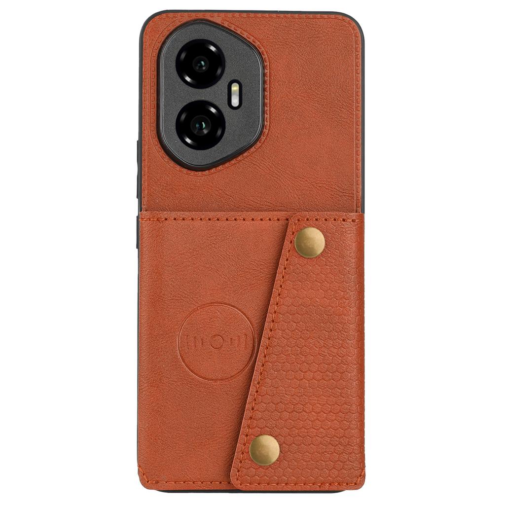 For Honor 300 Case with Card Slots Kickstand Leather+TPU Phone Cover