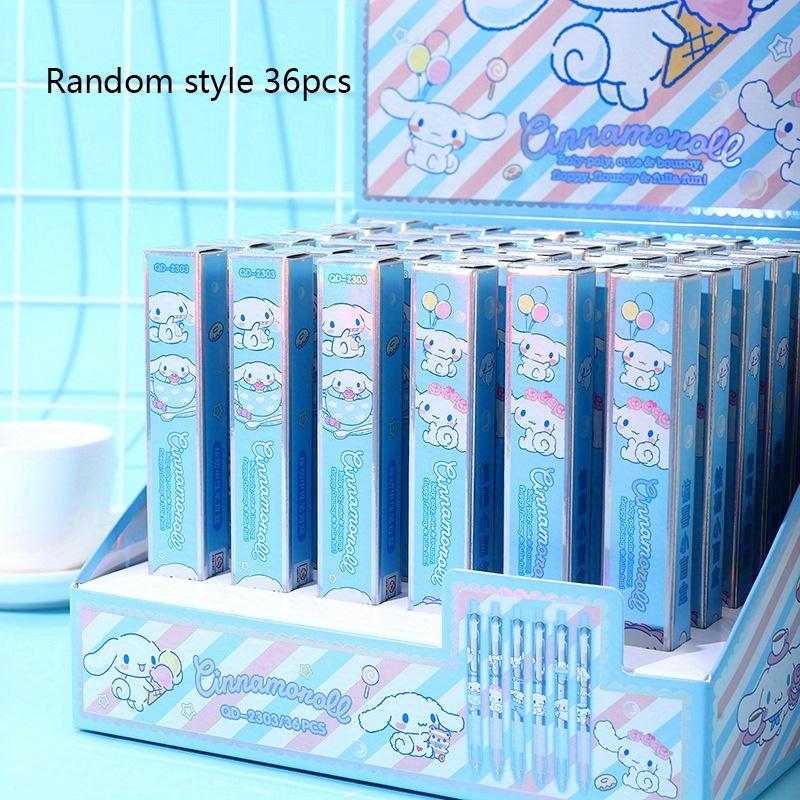 

36 шт. Cinnamoroll Sanrio 0,5 мм креативная синяя собачка золотой стержень ручка-пресс слепой бокс милая высококачественная нейтральная ручка ручка для подписи девочки ST черный Random style 36pcs