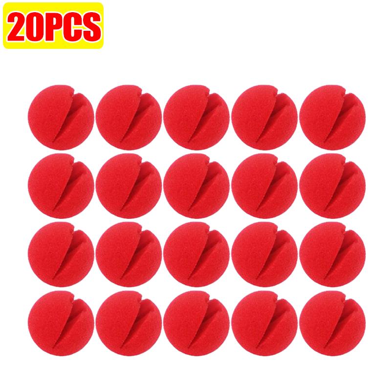 100/5Pcs Red Sponge Ball Clown Nose Circus Cosplay Costume Halloween Festival Make Up Clown Nose Party Decoration Props Supplies