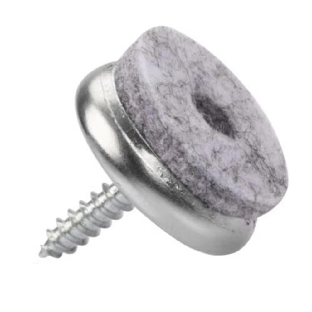 10pcs/set Metal Furniture Felt Pad Round Shape Gray Anti-slip Mat Floor Protector Decreases Friction Feet Legs Pads