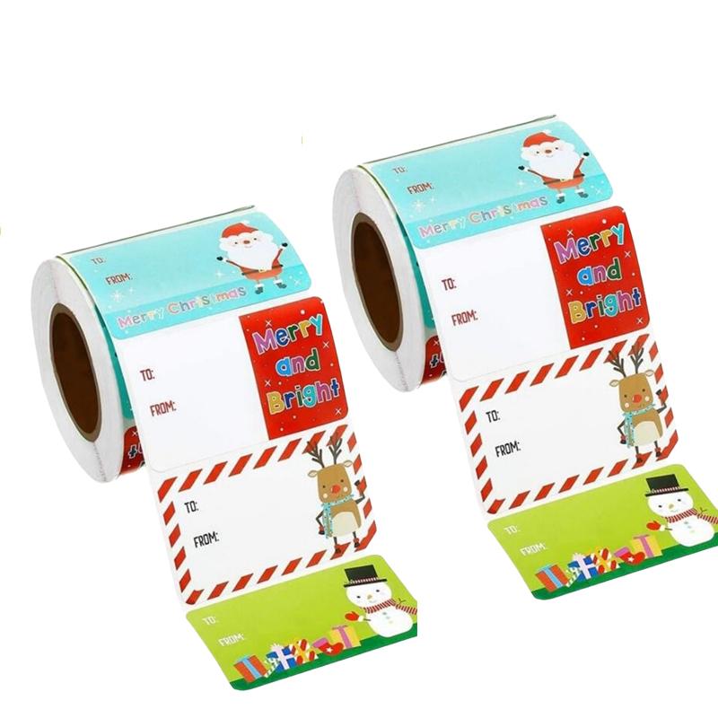 Christmas Gift Tags for Holiday Presents Decoration, Santa Christmas Labels Self Adhesive Stickers, Xmas Name Tag Stickers