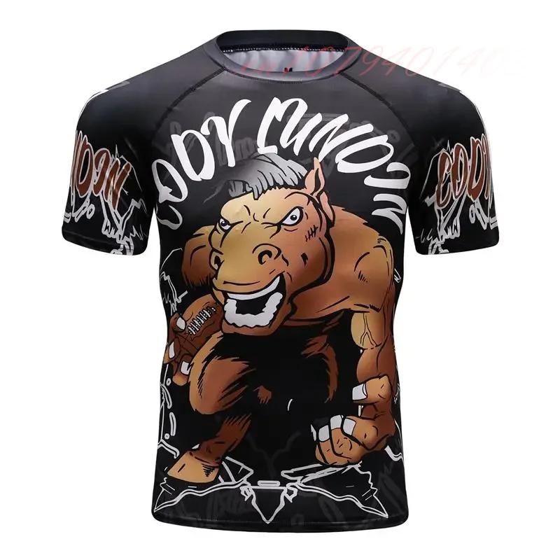 

Новые футболки с 3d принтами, мужские футболки с коротким рукавом для тренировок, компрессионная рубашка для тела XXXXXL