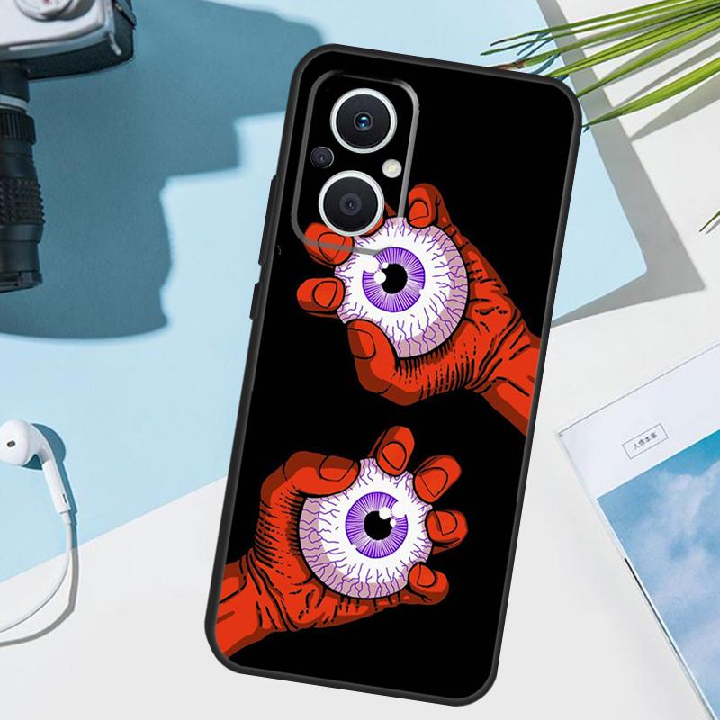 Hands with Eyes Cover For OPPO Reno 13 F 10 11 12 14 Pro 11F 12F 14F 7 8 Lite OPPO Find X9 X8 X5 X6 Pro Case