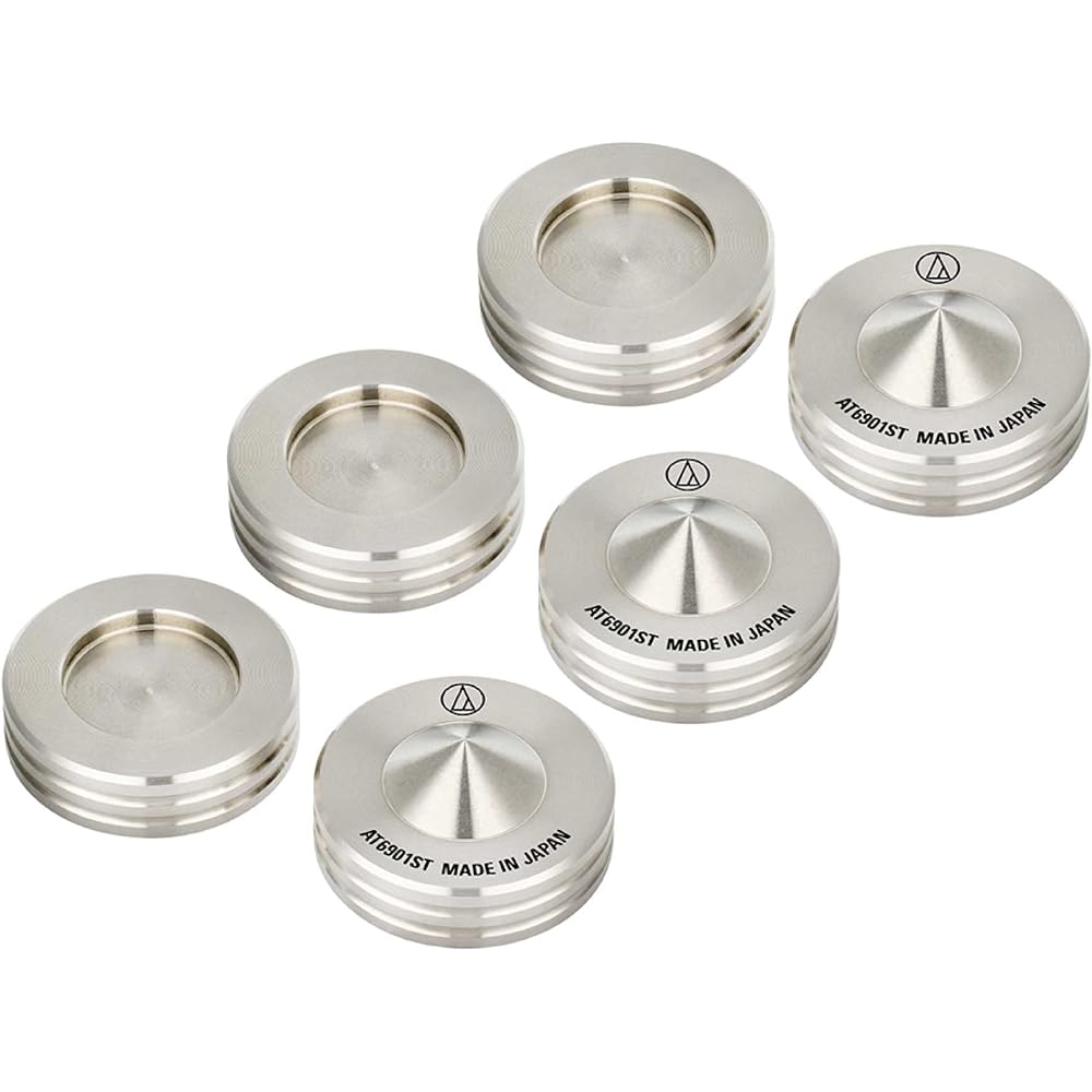 Audio-Technica AT6901ST Spike Insulators, Set of 6, Stainless Steel Spike Base Sold Separately