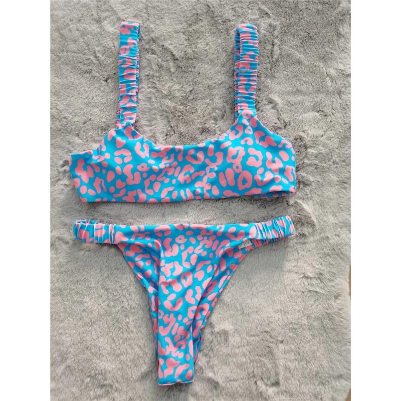 Sexy Micro Bikini 2025 Women Orange Leopard Push Up Padded Thong Swimsuit Female Cut Out Bathing Suit Swimwear Trajes De Baño