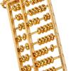 2pcs 8 Rolls Abacus Key Ring Golden Mini Abacus Keychain Abacus Pendant  For Car Keys