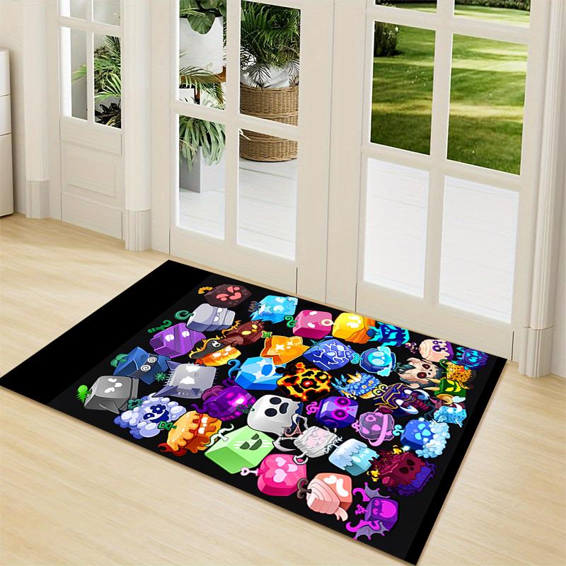 1Pc Cubes Expressions Colors Carpet Rug Customizable Soft Washable Antislip Home Living Room Sofa Mats Personalized Rug 091712
